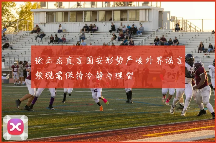 徐云龙直言国安形势严峻外界谣言频现需保持冷静与理智